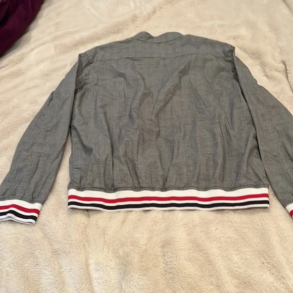 Mens XL 95% cotton gray jacket spring - Picture 4 of 9